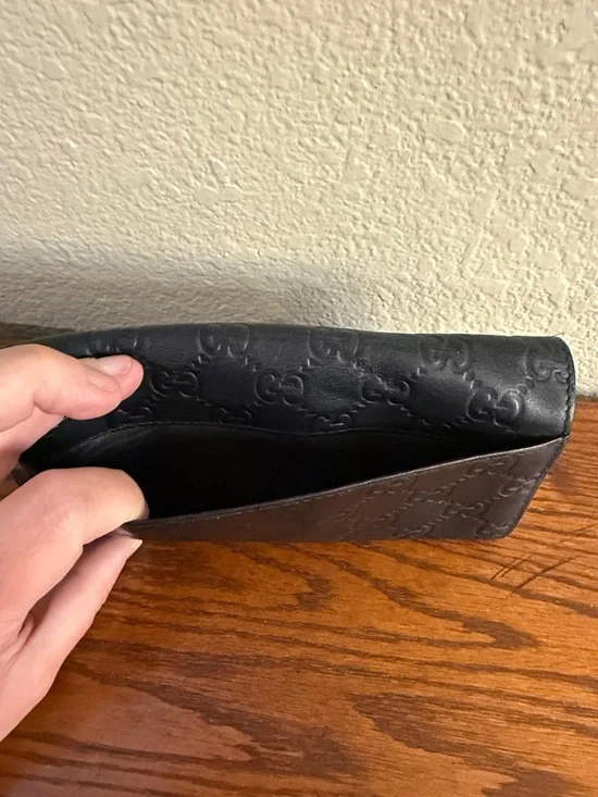 Authentic Gucci Guccissima wallet black need snap - Picture 4 of 16